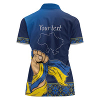 Personalized Ukraine Independence Day Women Polo Shirt Monument Nezalezhnosti