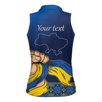 Personalized Ukraine Independence Day Women Sleeveless Polo Shirt Monument Nezalezhnosti