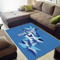 Custom Estonia Football Area Rug Retro Jersey Blue Version