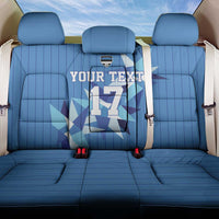 Custom Estonia Football Back Car Seat Cover Retro Jersey Blue Version