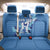 Custom Estonia Football Back Car Seat Cover Retro Jersey Blue Version