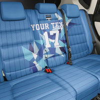 Custom Estonia Football Back Car Seat Cover Retro Jersey Blue Version
