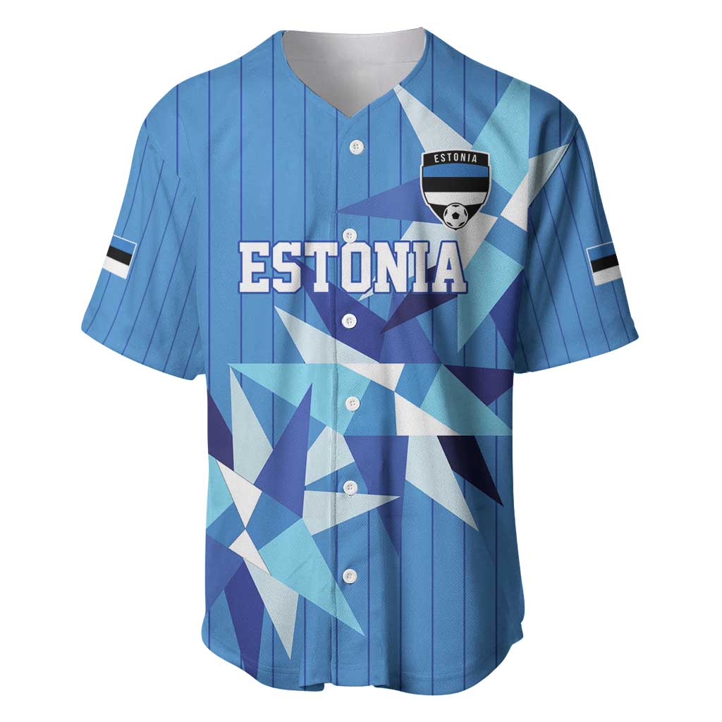 Custom Estonia Football Baseball Jersey Retro Jersey Blue Version
