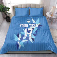 Custom Estonia Football Bedding Set Retro Jersey Blue Version