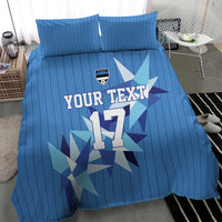Custom Estonia Football Bedding Set Retro Jersey Blue Version