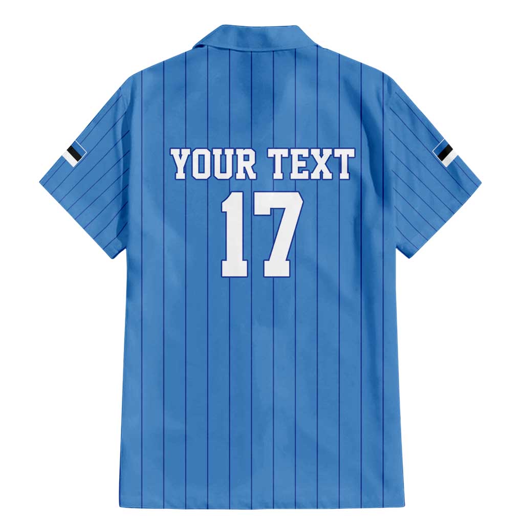 Custom Estonia Football Family Matching Mermaid Dress and Hawaiian Shirt Retro Jersey Blue Version