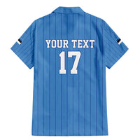 Custom Estonia Football Family Matching Mermaid Dress and Hawaiian Shirt Retro Jersey Blue Version