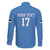 Custom Estonia Football Family Matching Off Shoulder Maxi Dress and Hawaiian Shirt Retro Jersey Blue Version