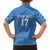 Custom Estonia Football Family Matching Short Sleeve Bodycon Dress and Hawaiian Shirt Retro Jersey Blue Version