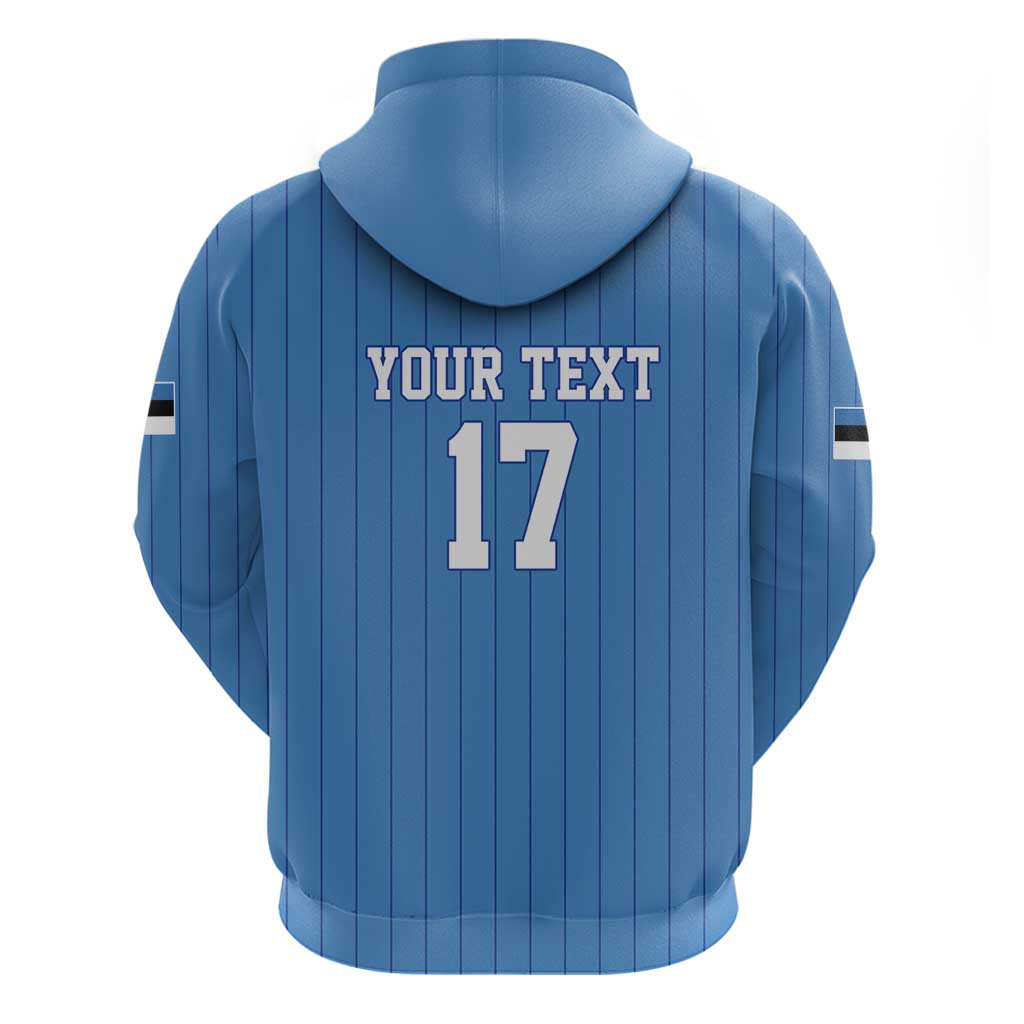 Custom Estonia Football Hoodie Retro Jersey Blue Version