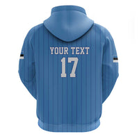 Custom Estonia Football Hoodie Retro Jersey Blue Version