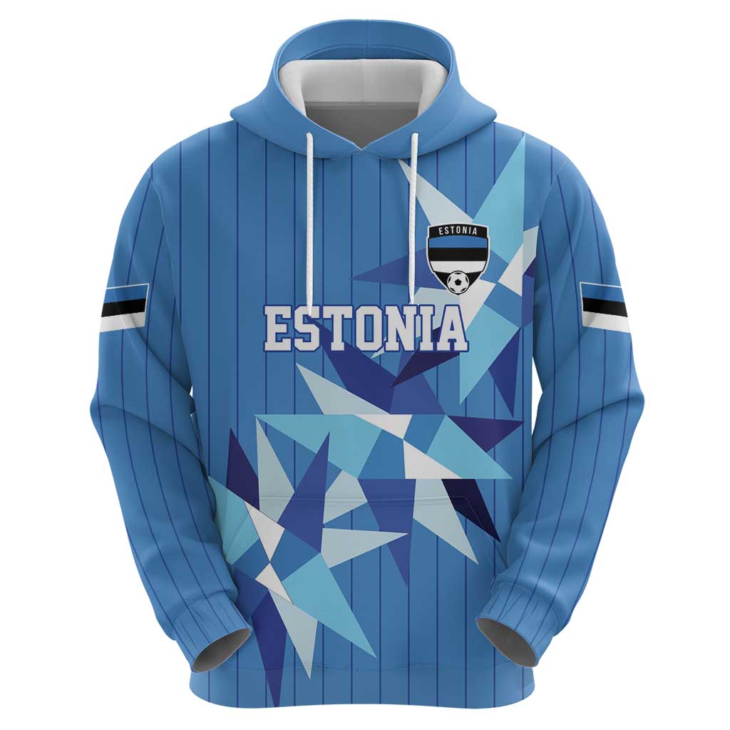 Custom Estonia Football Hoodie Retro Jersey Blue Version