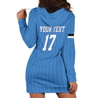 Custom Estonia Football Hoodie Dress Retro Jersey Blue Version