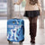 Custom Estonia Football Luggage Cover Retro Jersey Blue Version