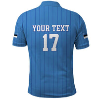 Custom Estonia Football Polo Shirt Retro Jersey Blue Version