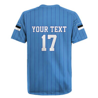 Custom Estonia Football Rugby Jersey Retro Jersey Blue Version