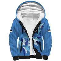 Custom Estonia Football Sherpa Hoodie Retro Jersey Blue Version