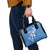 Custom Estonia Football Shoulder Handbag Retro Jersey Blue Version