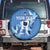Custom Estonia Football Spare Tire Cover Retro Jersey Blue Version