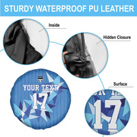 Custom Estonia Football Spare Tire Cover Retro Jersey Blue Version