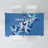 Custom Estonia Football Tablecloth Retro Jersey Blue Version