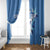 Custom Estonia Football Window Curtain Retro Jersey Blue Version