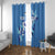 Custom Estonia Football Window Curtain Retro Jersey Blue Version