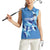 Custom Estonia Football Women Sleeveless Polo Shirt Retro Jersey Blue Version