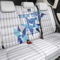 Custom Estonia Football Back Car Seat Cover Retro Jersey White Version