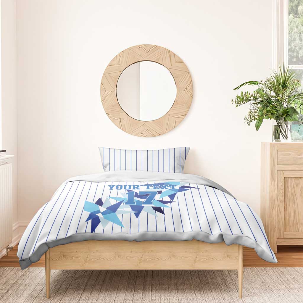 Custom Estonia Football Bedding Set Retro Jersey White Version