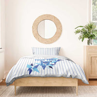 Custom Estonia Football Bedding Set Retro Jersey White Version