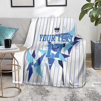 Custom Estonia Football Blanket Retro Jersey White Version