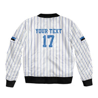 Custom Estonia Football Bomber Jacket Retro Jersey White Version