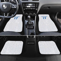 Custom Estonia Football Car Mats Retro Jersey White Version