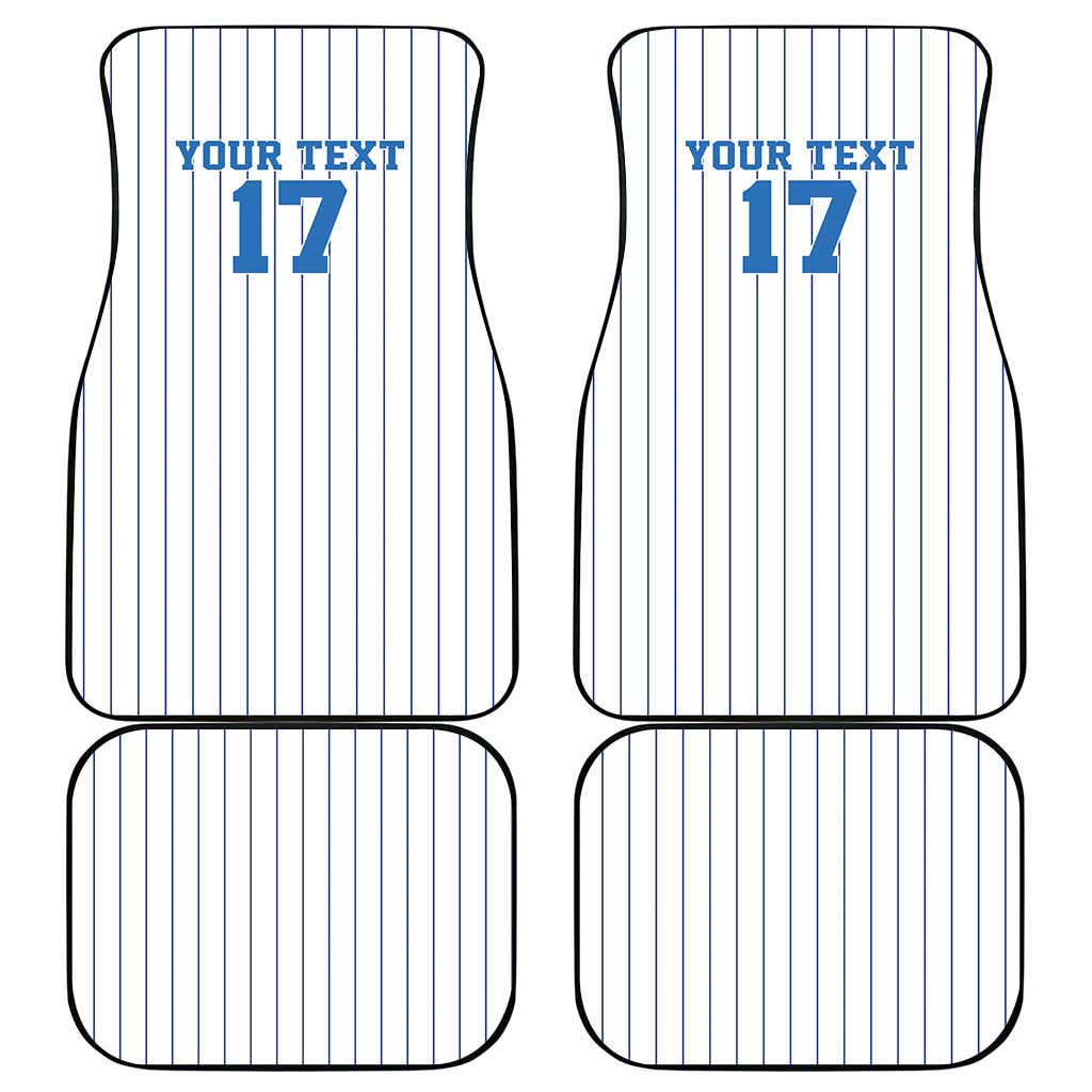 Custom Estonia Football Car Mats Retro Jersey White Version