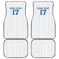Custom Estonia Football Car Mats Retro Jersey White Version
