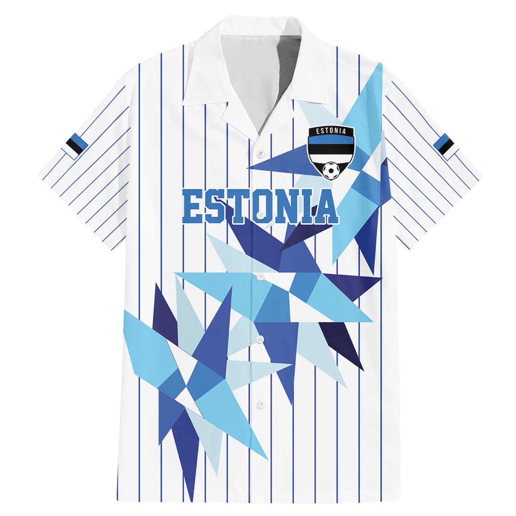 Custom Estonia Football Family Matching Mermaid Dress and Hawaiian Shirt Retro Jersey White Version