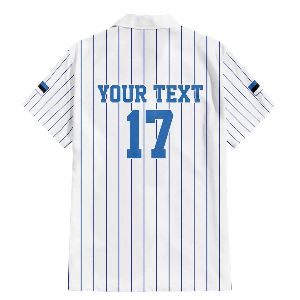 Custom Estonia Football Family Matching Mermaid Dress and Hawaiian Shirt Retro Jersey White Version