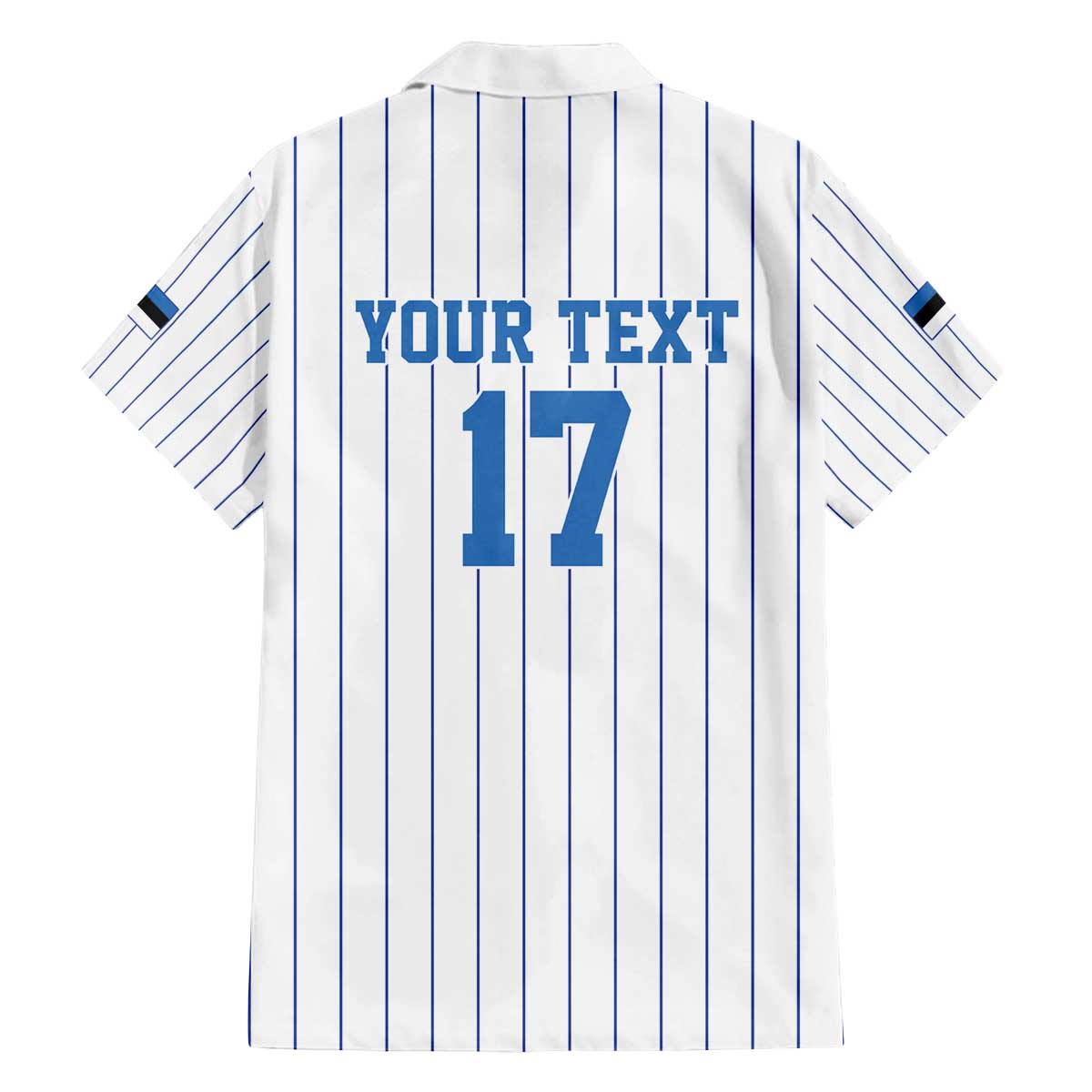 Custom Estonia Football Family Matching Off The Shoulder Long Sleeve Dress and Hawaiian Shirt Retro Jersey White Version