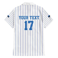 Custom Estonia Football Family Matching Tank Maxi Dress and Hawaiian Shirt Retro Jersey White Version