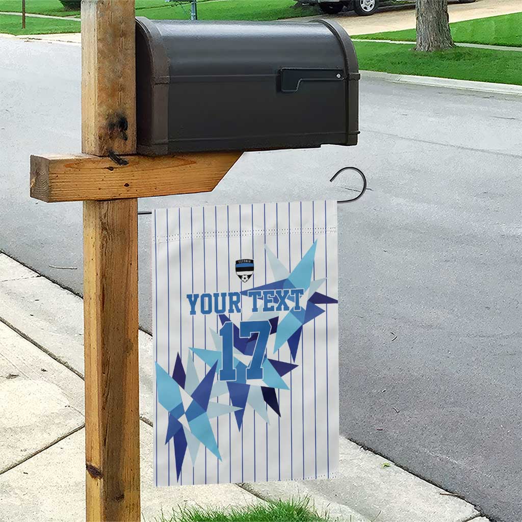 Custom Estonia Football Garden Flag Retro Jersey White Version