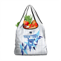 Custom Estonia Football Grocery Bag Retro Jersey White Version