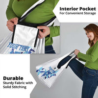 Custom Estonia Football Grocery Bag Retro Jersey White Version