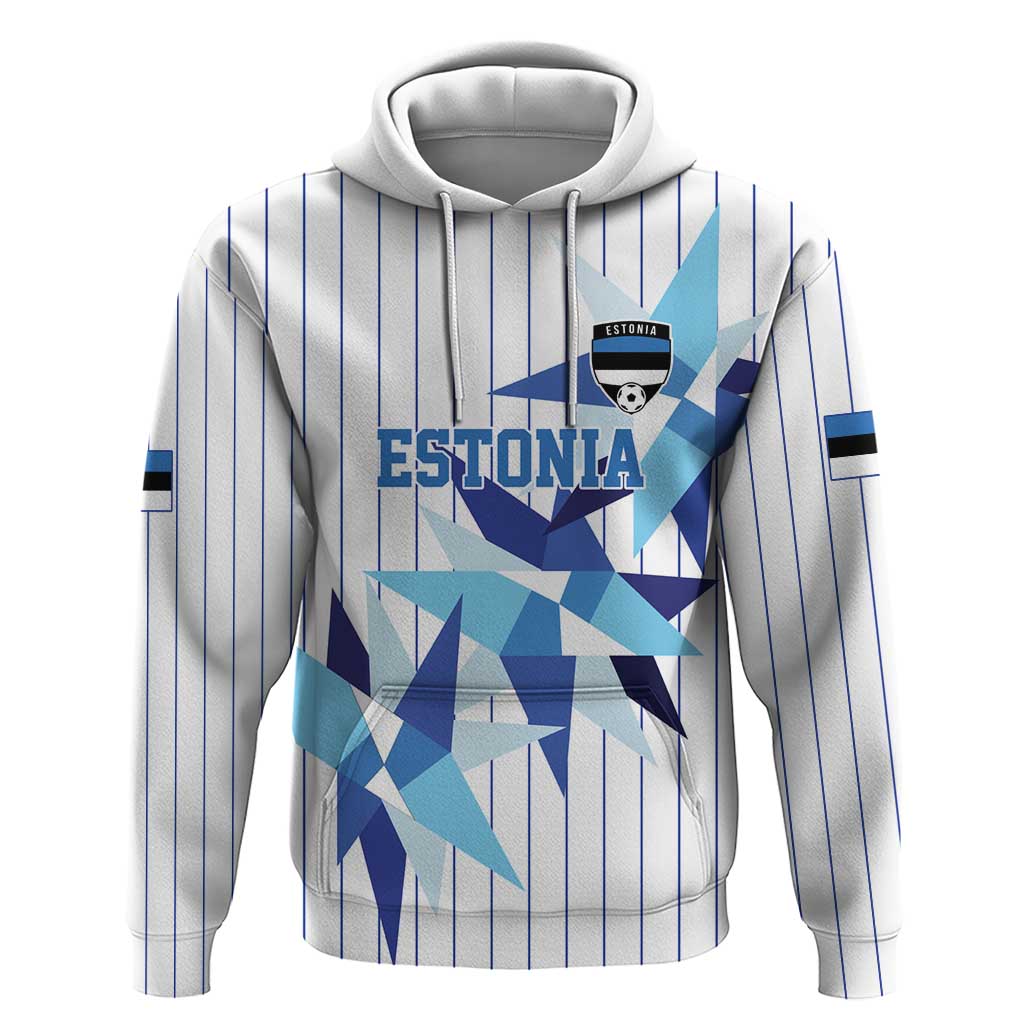 Custom Estonia Football Hoodie Retro Jersey White Version