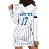 Custom Estonia Football Hoodie Dress Retro Jersey White Version