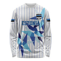 Custom Estonia Football Long Sleeve Shirt Retro Jersey White Version