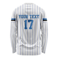 Custom Estonia Football Long Sleeve Shirt Retro Jersey White Version