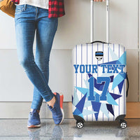 Custom Estonia Football Luggage Cover Retro Jersey White Version