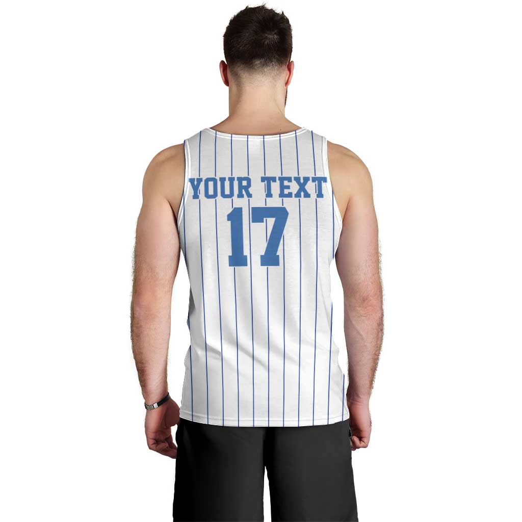 Custom Estonia Football Men Tank Top Retro Jersey White Version
