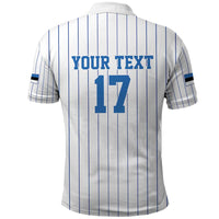 Custom Estonia Football Polo Shirt Retro Jersey White Version